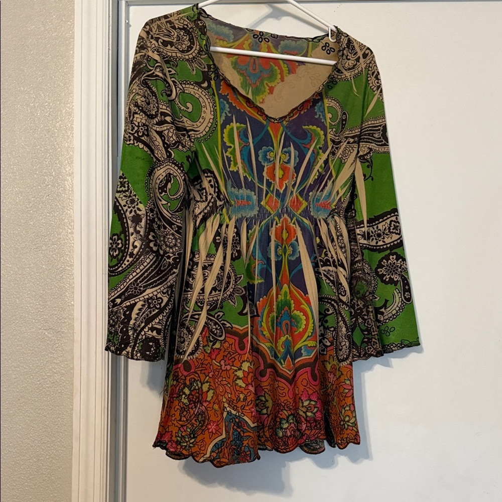 Colorful Paisley Tunic Top